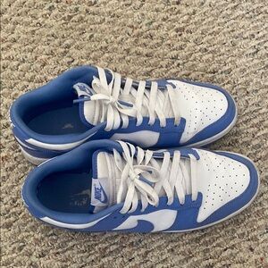 Nike Blue and White Sneakers Classic Low-Top Design